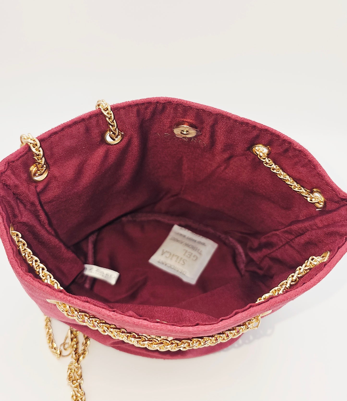 Azzaro Burgundy Mini Chain Shoulder Bag