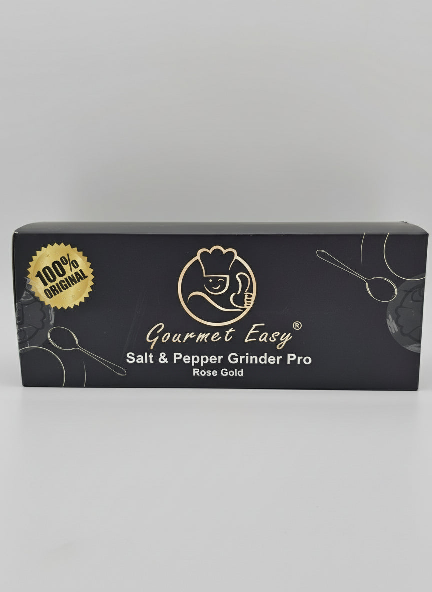 Gourmet Easy Salt & Pepper Grinder Pro — Electric Rechargeable Grinder (Rose Gold)