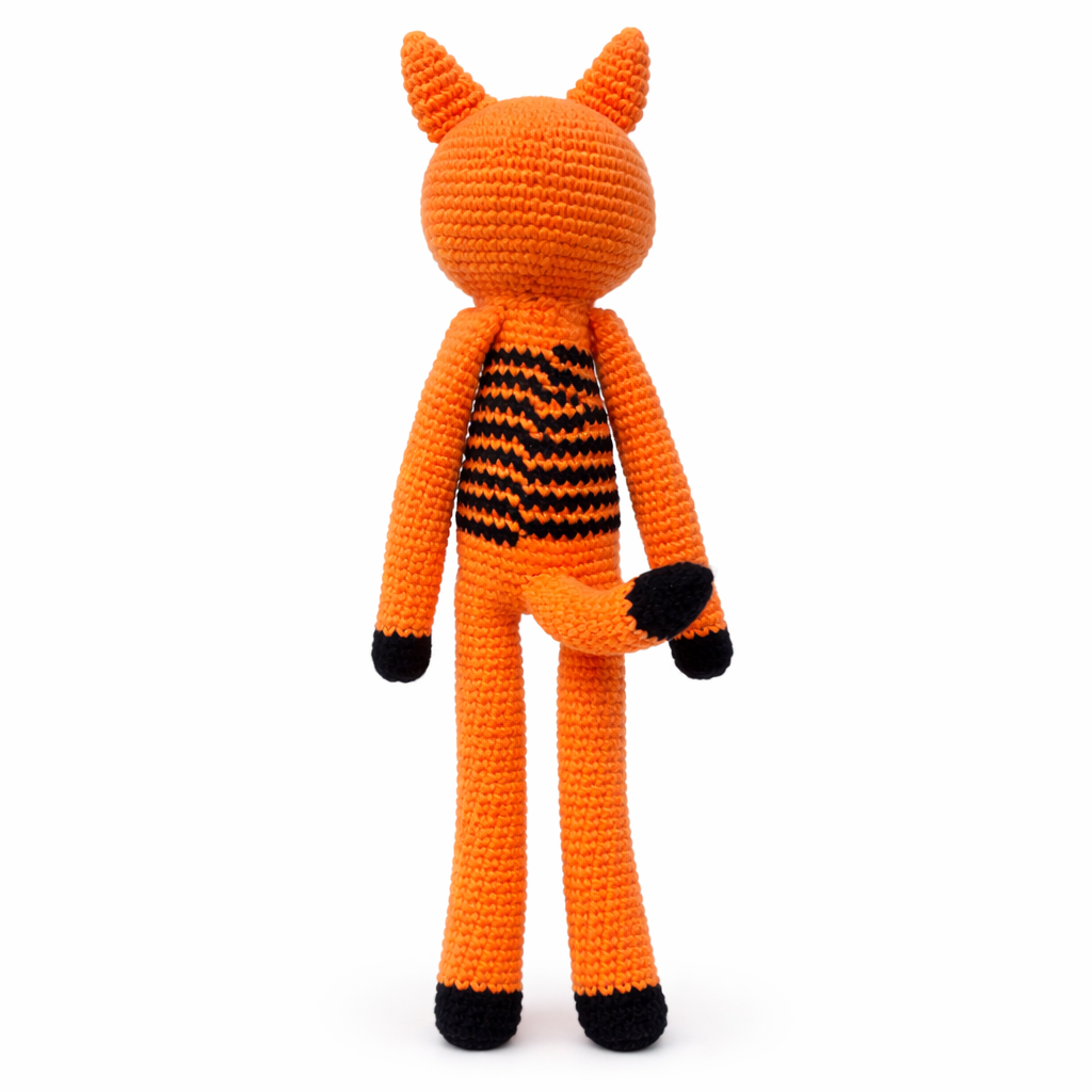 Long-Legged Crochet Fox – Handmade Amigurumi Plush | Collective by Christena