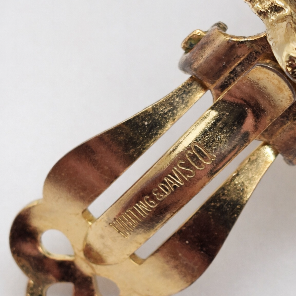 Vintage Gold-Tone Mother-of-Pearl Clip Earrings | Something Old Bridal