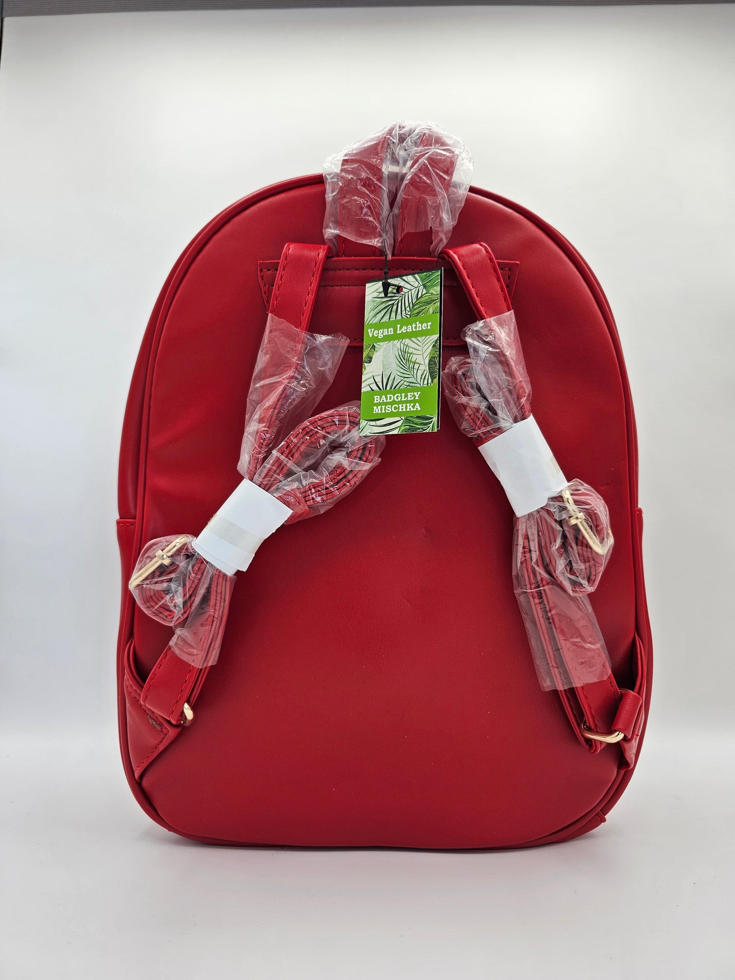 Badgley Mischka Red Quilted Studded Backpack – Vegan Leather