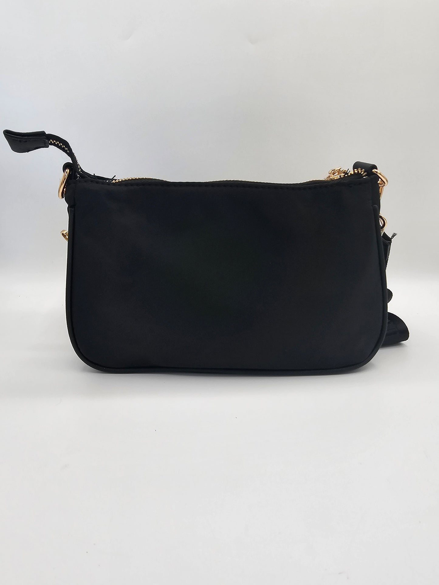 Valentino Orlandi Black Nylon Crossbody Bag – Gold Hardware | Style VN-2109