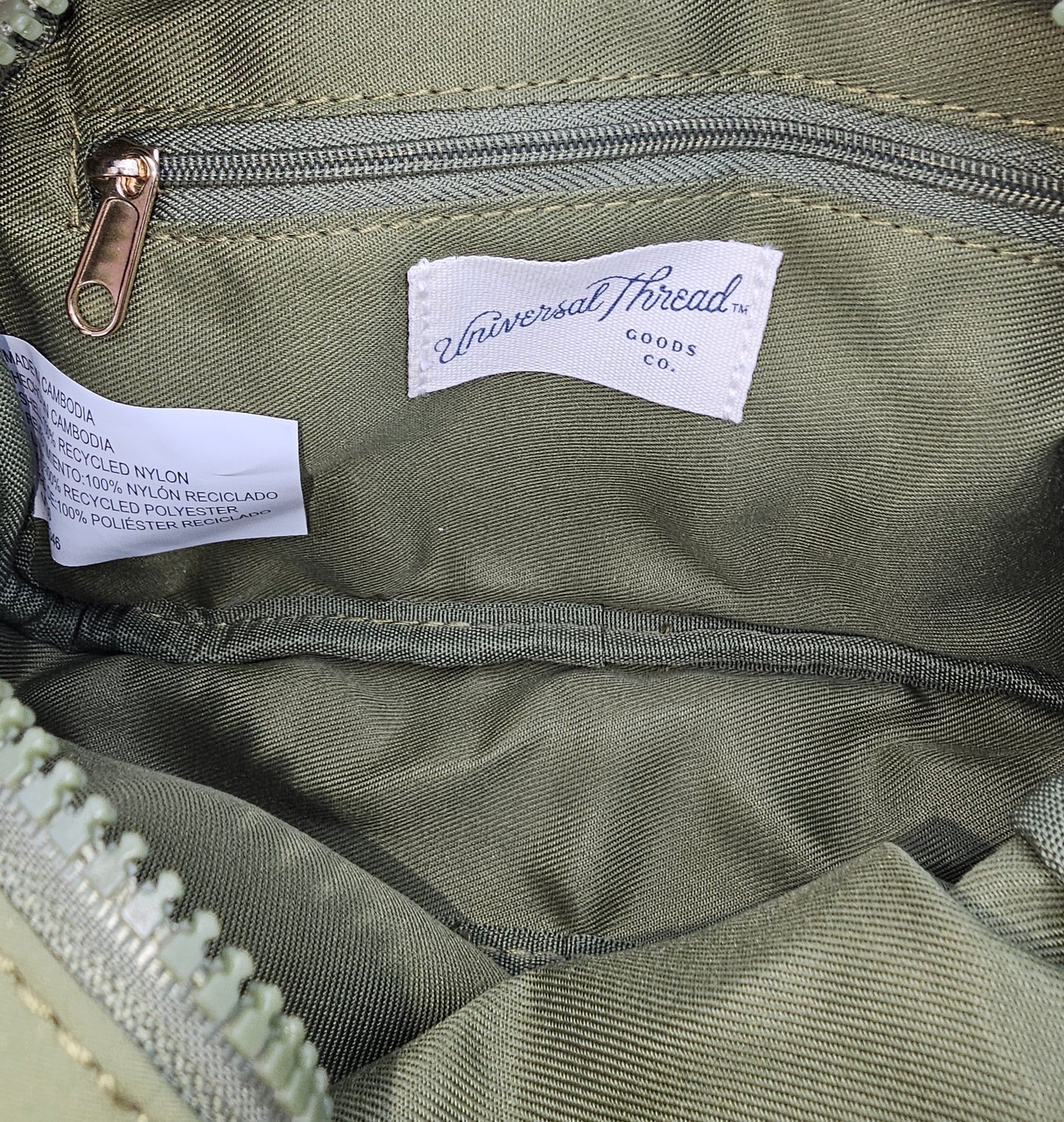 Universal Thread Olive Recycled Nylon Belt Bag