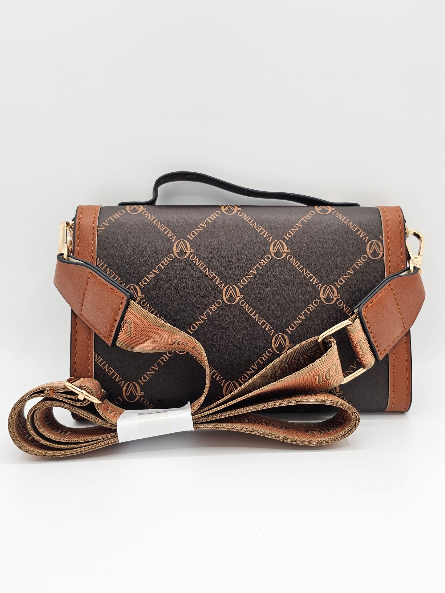 Valentino Orlandi Brown Monogram Crossbody Bagp