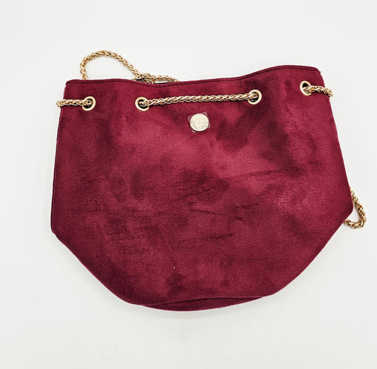 Azzaro Burgundy Mini Chain Shoulder Bag