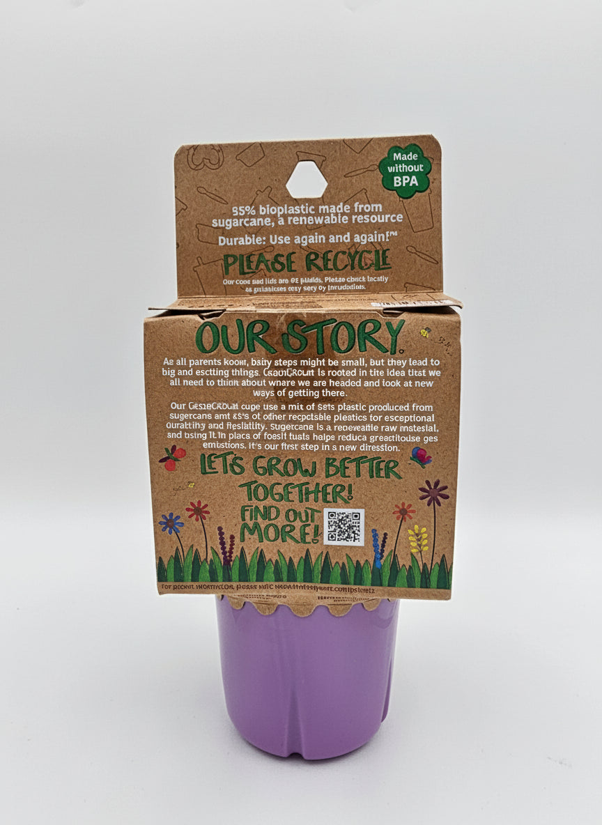 Green Grown Reusable Spill-Proof Straw Cups — 3-Pack (Eco-Friendly, BPA-Free)