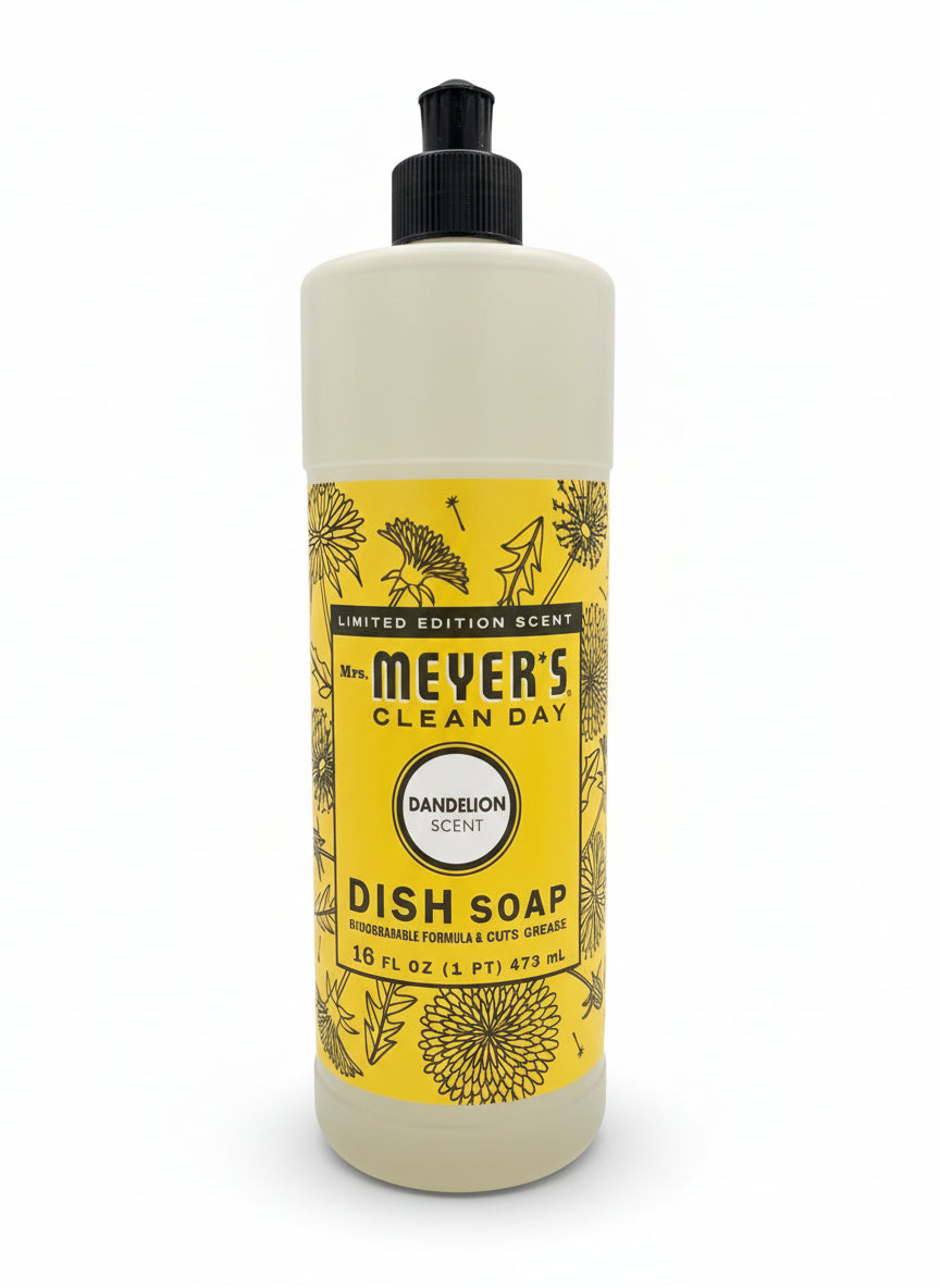 Mrs. Meyer’s Clean Day Dish Soap – Dandelion Scent (16 fl oz) – Limited Edition