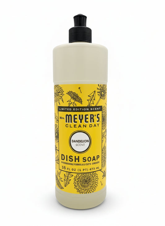 Mrs. Meyer’s Clean Day Dish Soap – Dandelion Scent (16 fl oz) – Limited Edition