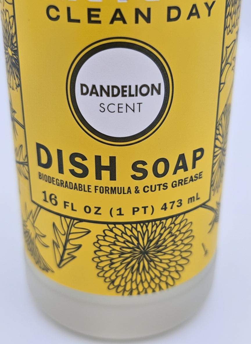 Mrs. Meyer’s Clean Day Dish Soap – Dandelion Scent (16 fl oz) – Limited Edition