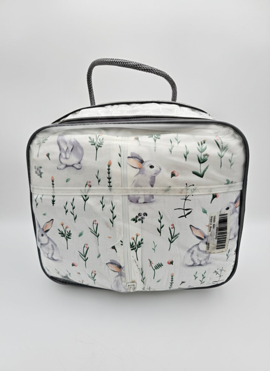 Baby Lounger Nest – Soft Padded Infant Nest with Rabbit & Wildflower Print