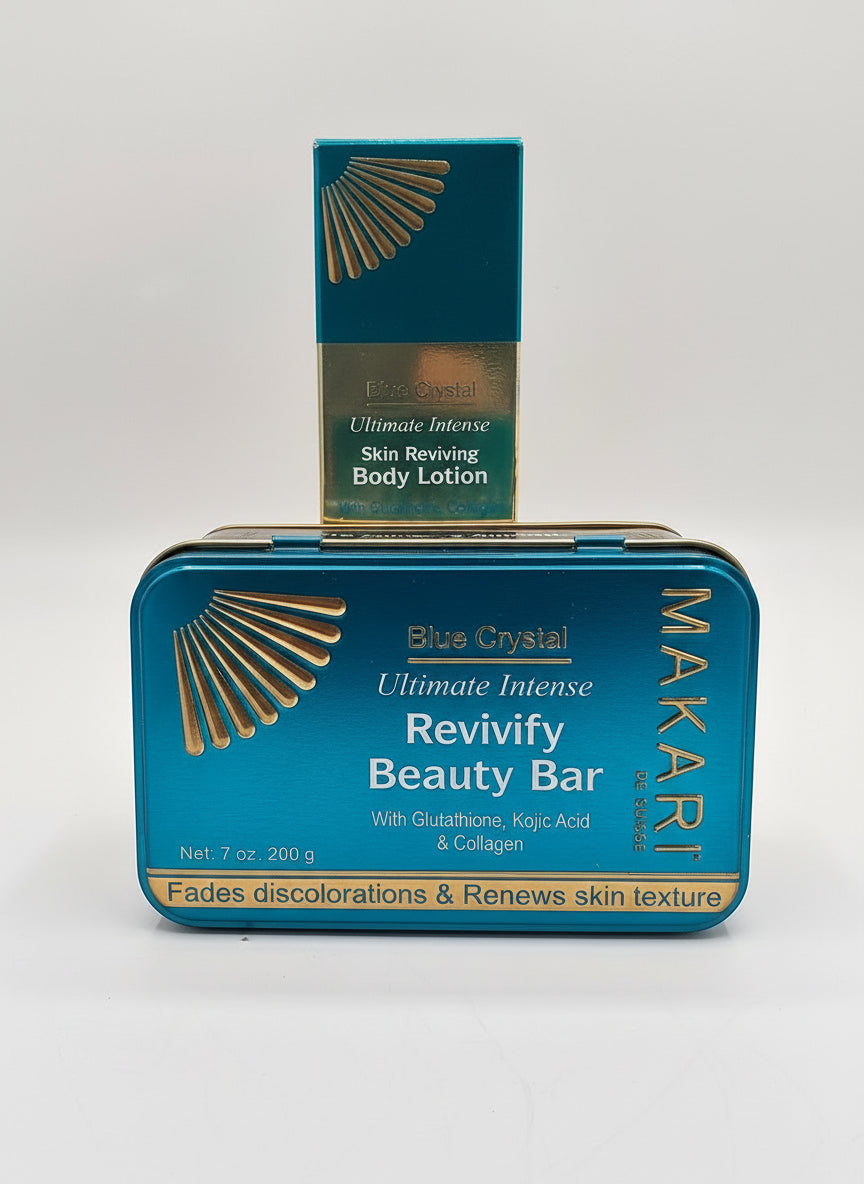 Makari Brightening Body Duo – Revivify Beauty Bar + Skin Reviving Body Lotion