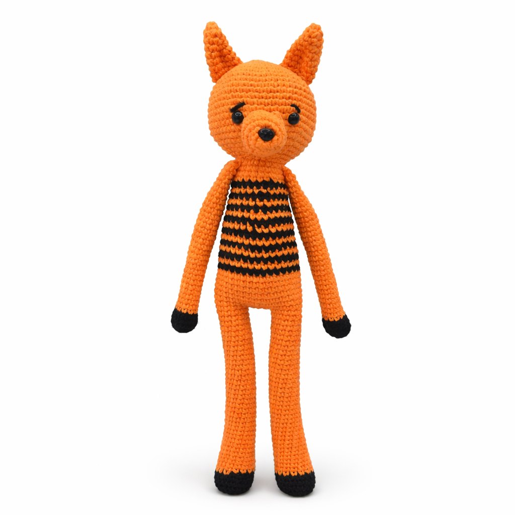 Long-Legged Crochet Fox – Handmade Amigurumi Plush | Collective by Christena