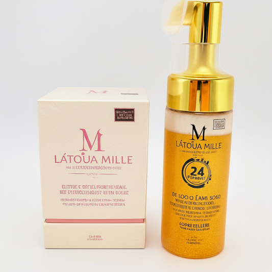 Látoua Mille 24K Gold Skincare Duo – Radiant Boost Serum + Gold Lava Foam Cleanser (New, Sealed)