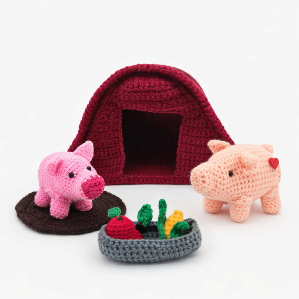 Handmade Crochet Farm Playset