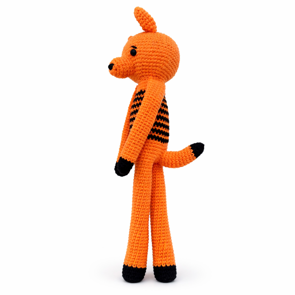 Long-Legged Crochet Fox – Handmade Amigurumi Plush | Collective by Christena