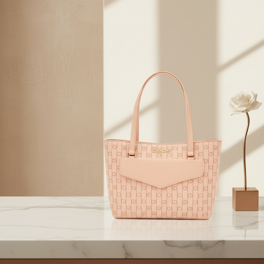 Bebe 2-in-1 Blush Pink Tote & Crossbody Bag Set