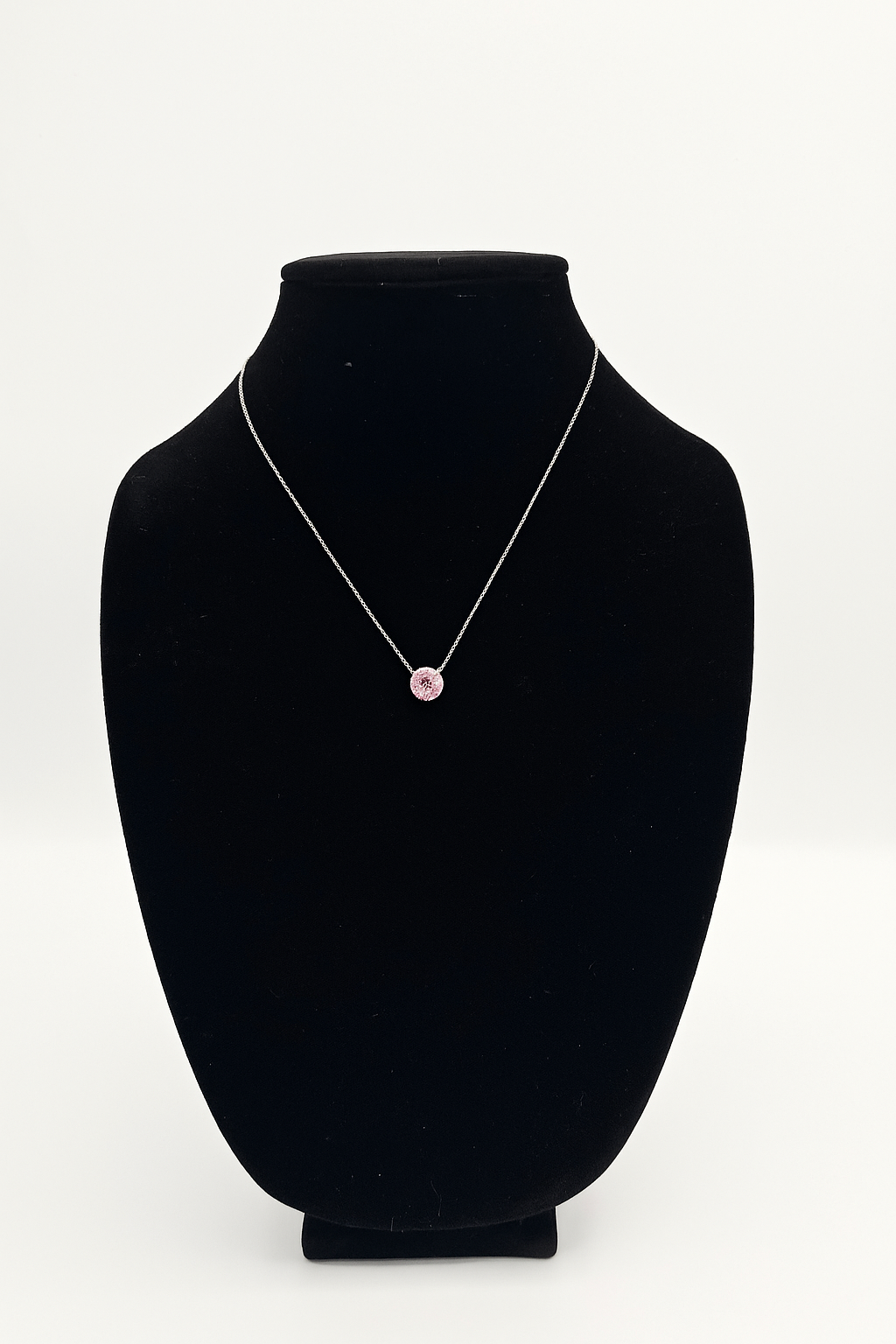 Pink Sapphire CZ & Sterling Silver Necklace | .925 Fine Jewelry