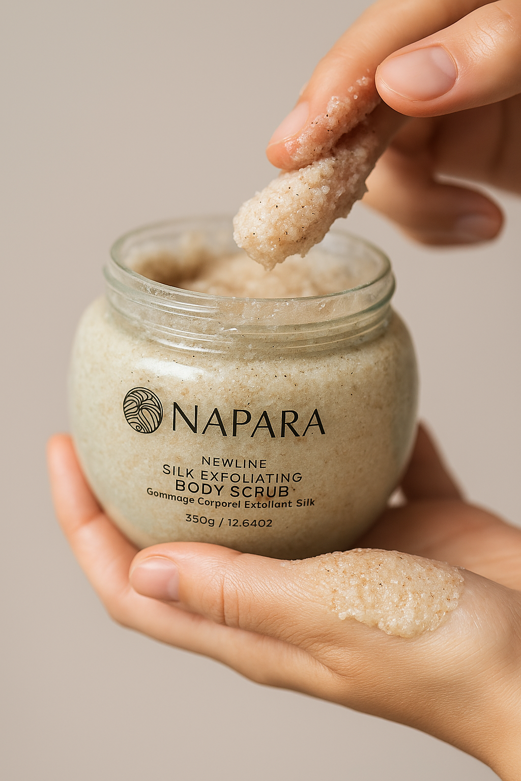 Napara Silk Exfoliating Body Scrub – 350g / 12.34 oz | Luxurious Skin Polish