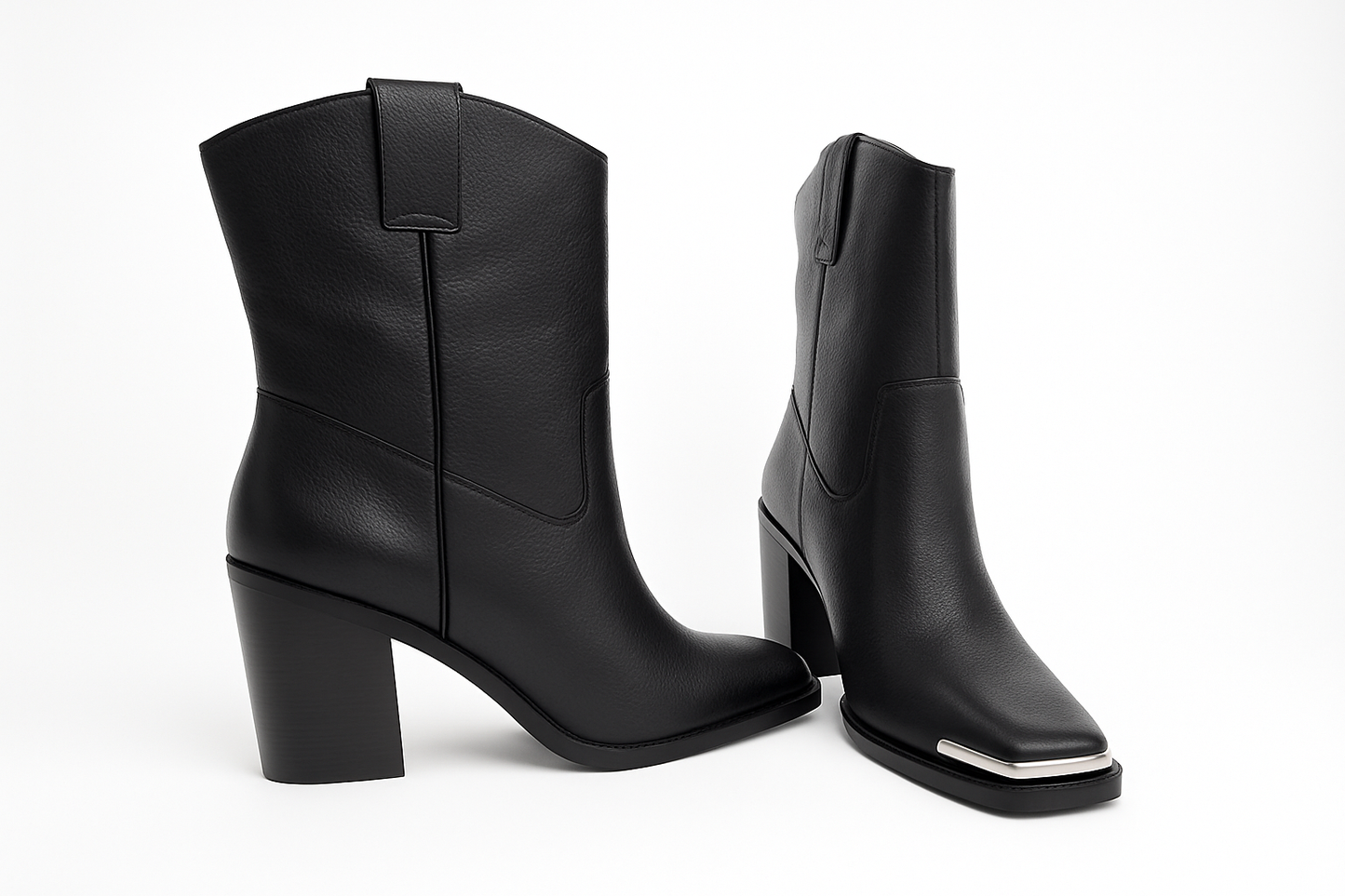 Dolce Vita Falon Black Leather Ankle Boots – Women’s 8
