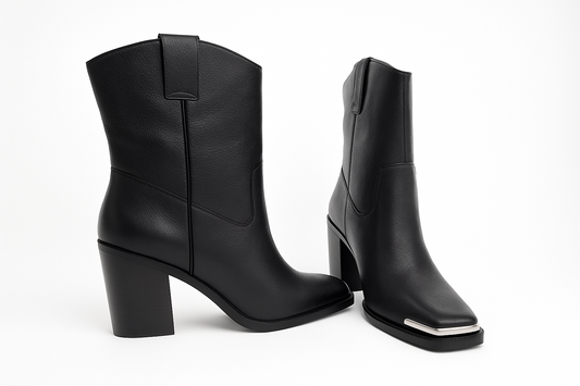 Dolce Vita Falon Black Leather Ankle Boots – Women’s 8