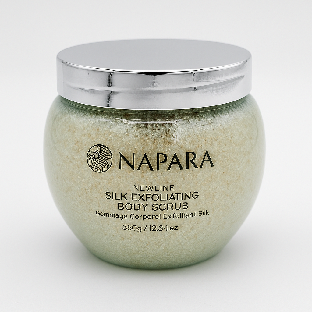 Napara Silk Exfoliating Body Scrub – 350g / 12.34 oz | Luxurious Skin Polish
