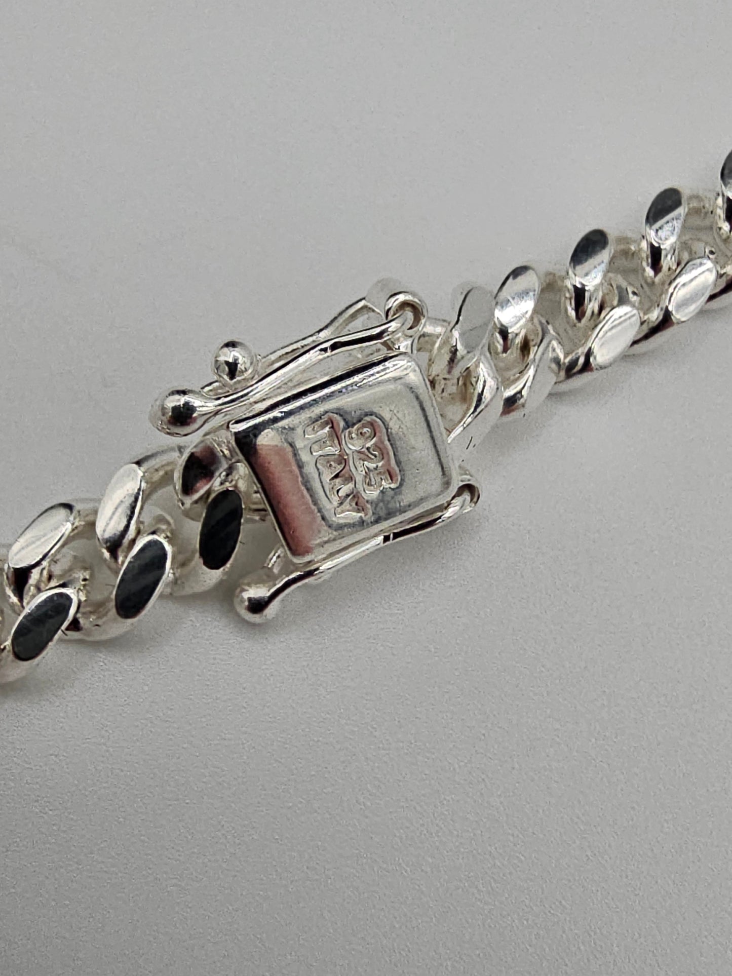 Solid .925 Sterling Silver Cuban Link Chain Necklace | 26" | BSI Marked