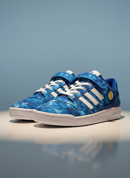 Adidas Forum Low Kids × The Simpsons “Bart Simpson” – Size 12K | Royal Blue Tie-Dye